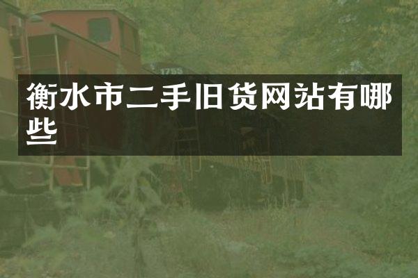 衡水市二手旧货网站有哪些