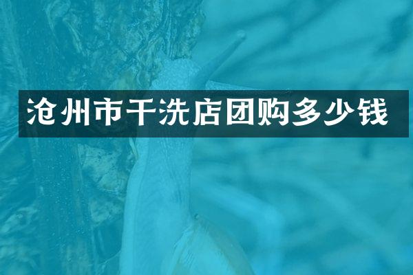 沧州市干洗店团购多少钱