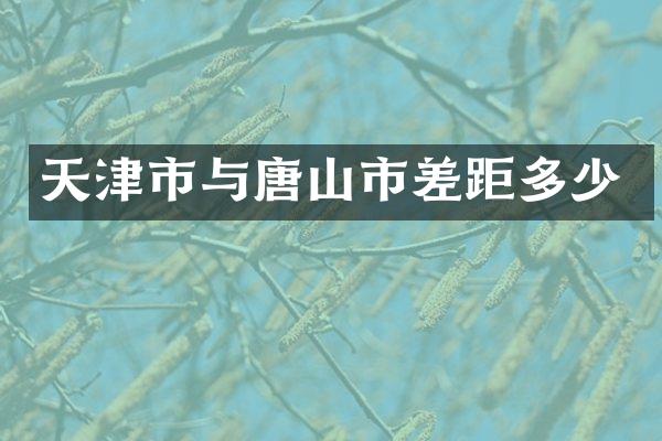 天津市与唐山市差距多少