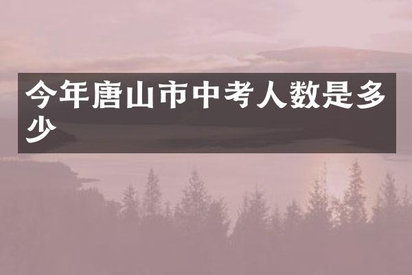 今年唐山市中考人数是多少