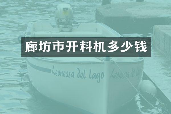 廊坊市开料机多少钱