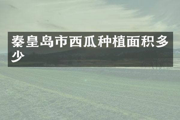 秦皇岛市西瓜种植面积多少
