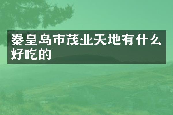 秦皇岛市茂业天地有什么好吃的