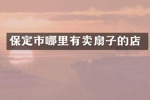 保定市哪里有卖扇子的店