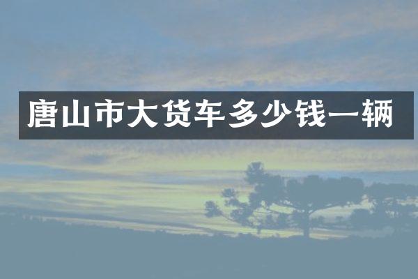 唐山市大货车多少钱一辆