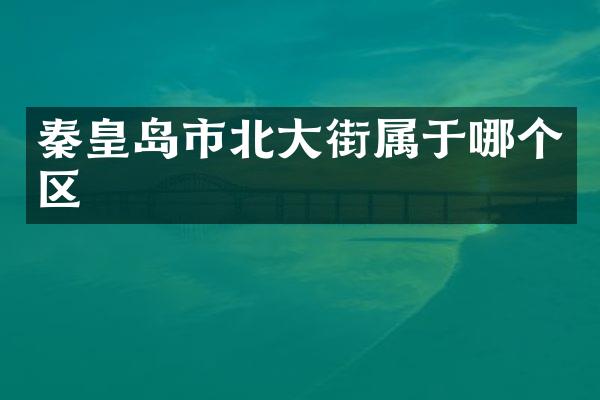 秦皇岛市北大街属于哪个区