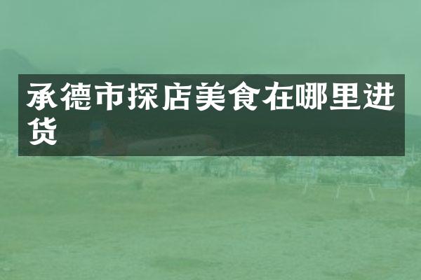 承德市探店美食在哪里进货
