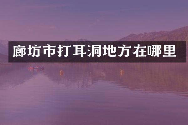 廊坊市打耳洞地方在哪里