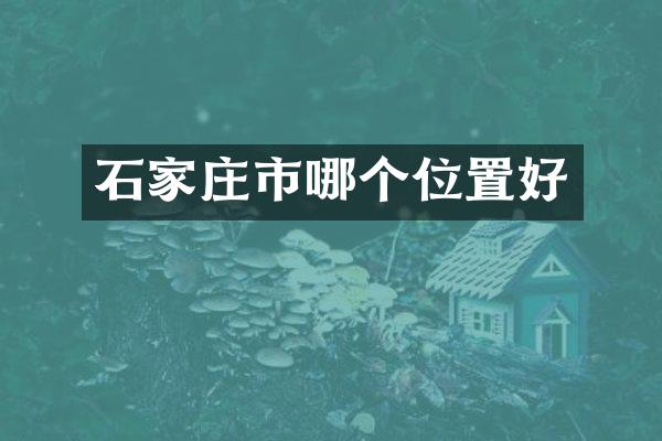 石家庄市哪个位置好