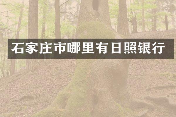 石家庄市哪里有日照银行
