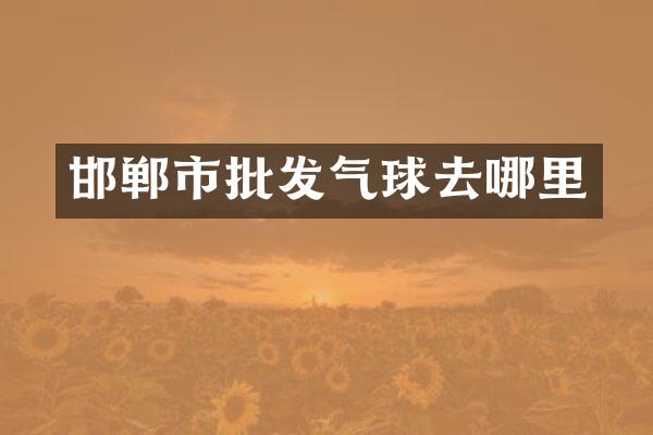 邯郸市批发气球去哪里
