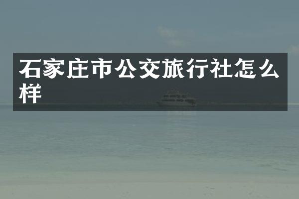 石家庄市公交旅行社怎么样