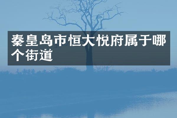 秦皇岛市恒大悦府属于哪个街道