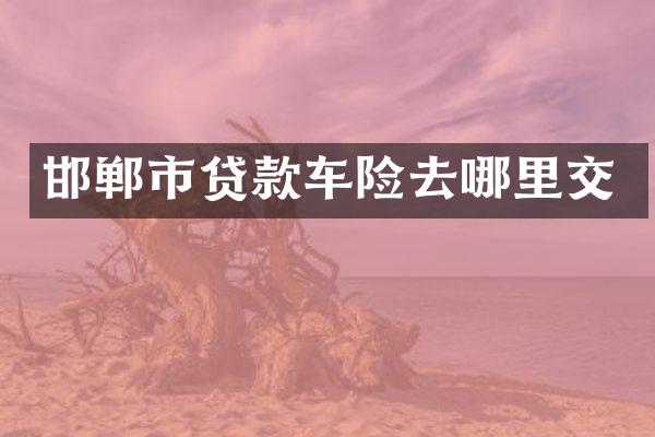 邯郸市贷款车险去哪里交