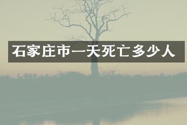 石家庄市一天死亡多少人