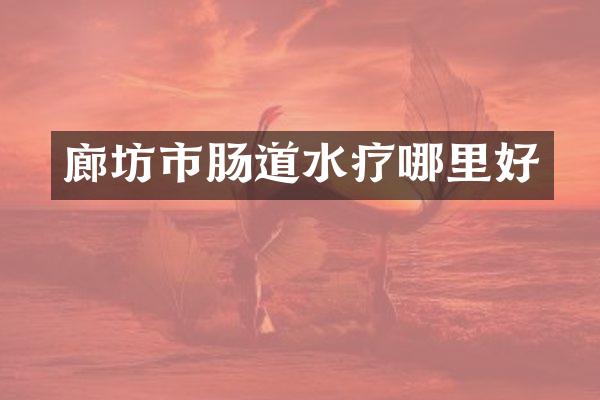 廊坊市肠道水疗哪里好
