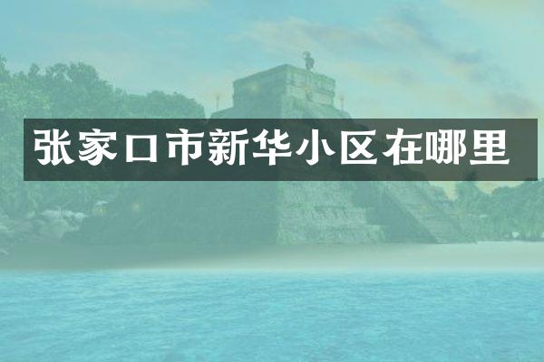 张家口市新华小区在哪里