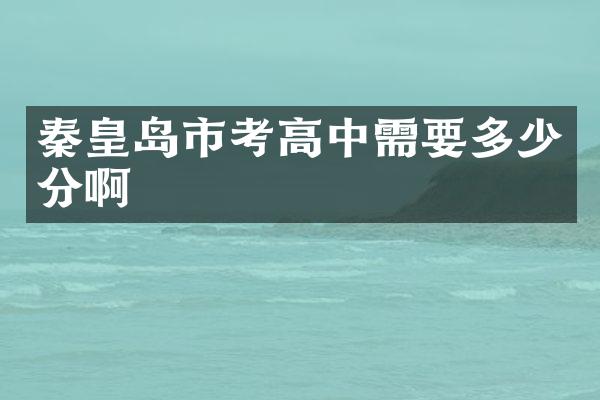 秦皇岛市考高中需要多少分啊