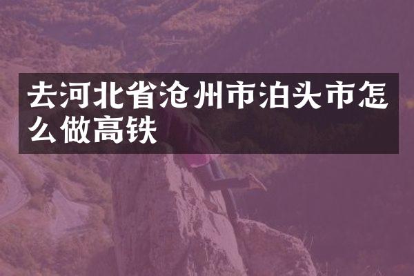 去河北省沧州市泊头市怎么做高铁