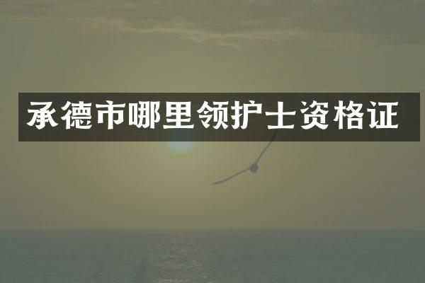承德市哪里领护士资格证