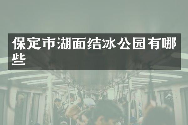 保定市湖面结冰公园有哪些