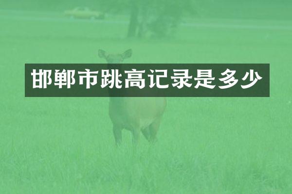 邯郸市跳高记录是多少