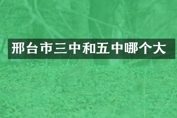 邢台市三中和五中哪个大
