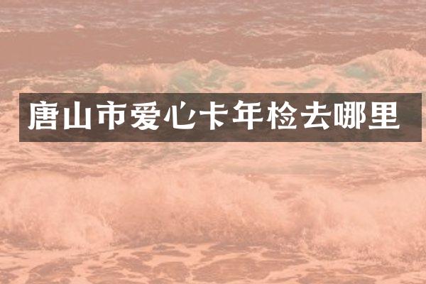 唐山市爱心卡年检去哪里