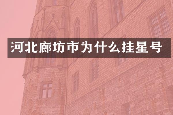 河北廊坊市为什么挂星号