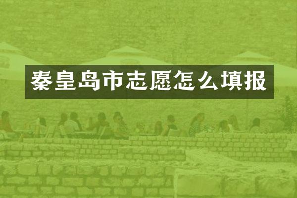 秦皇岛市志愿怎么填报