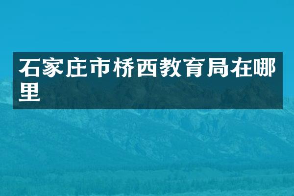 石家庄市桥西教育局在哪里