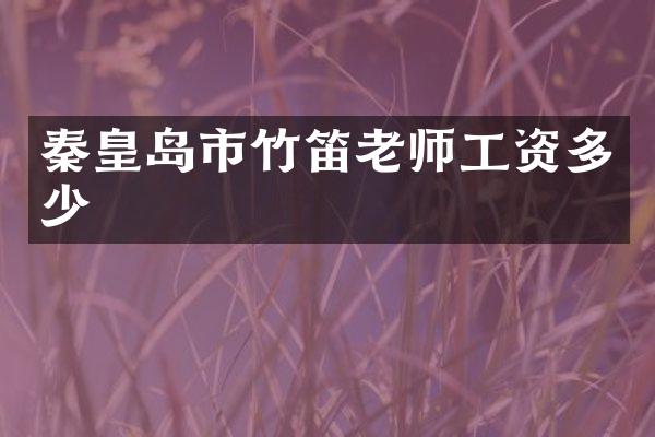 秦皇岛市竹笛老师工资多少