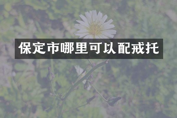 保定市哪里可以配戒托