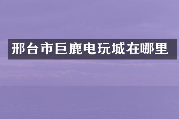 邢台市巨鹿电玩城在哪里