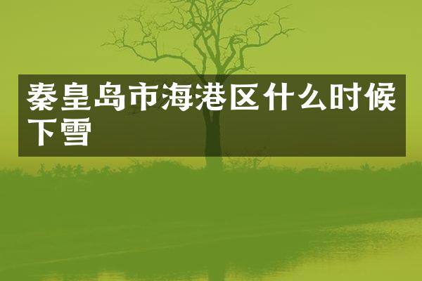 秦皇岛市海港区什么时候下雪