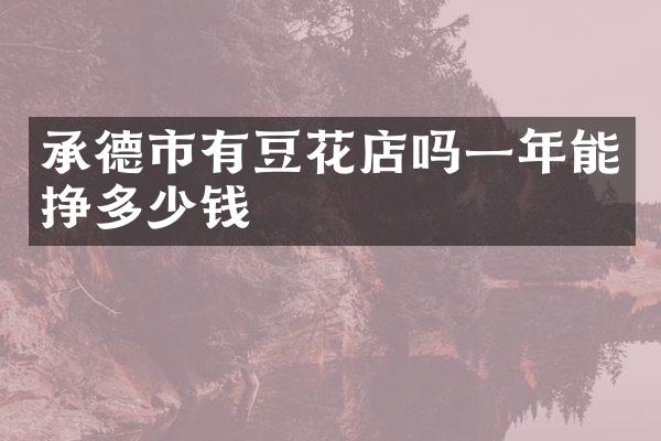 承德市有豆花店吗一年能挣多少钱
