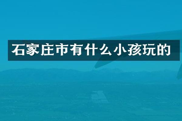 石家庄市有什么小孩玩的