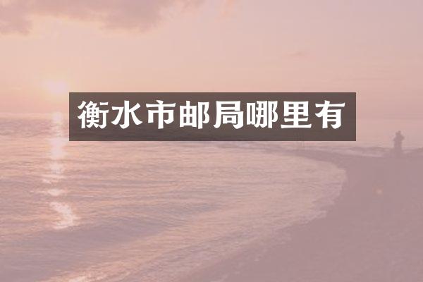 衡水市邮局哪里有