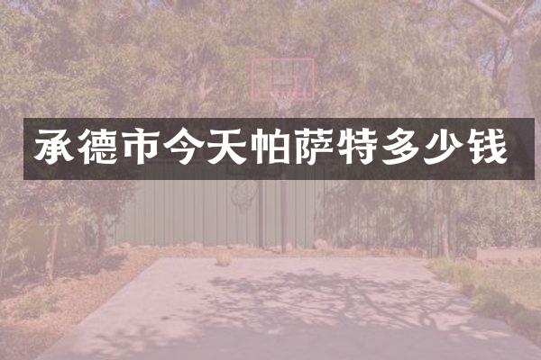 承德市今天帕萨特多少钱