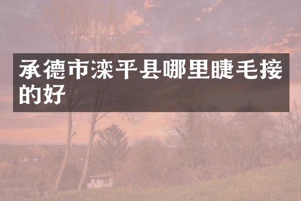 承德市滦平县哪里睫毛接的好