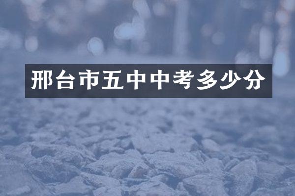 邢台市五中中考多少分