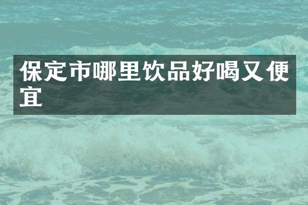 保定市哪里饮品好喝又便宜