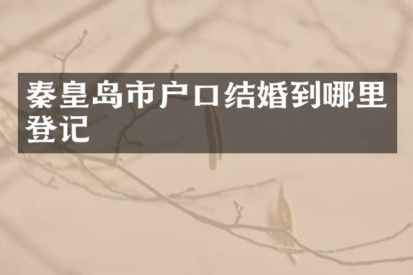 秦皇岛市户口结婚到哪里登记