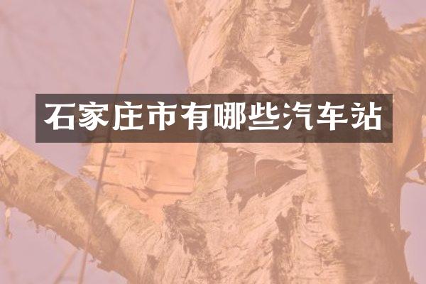 石家庄市有哪些汽车站