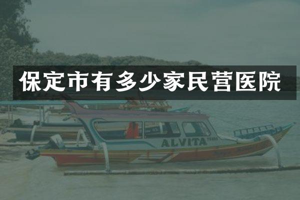 保定市有多少家民营医院