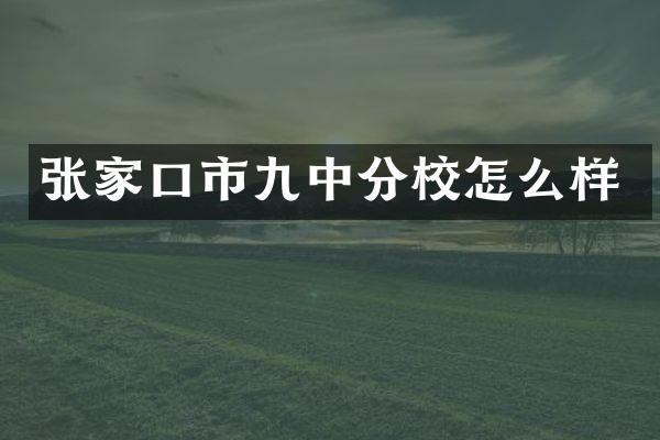 张家口市九中分校怎么样