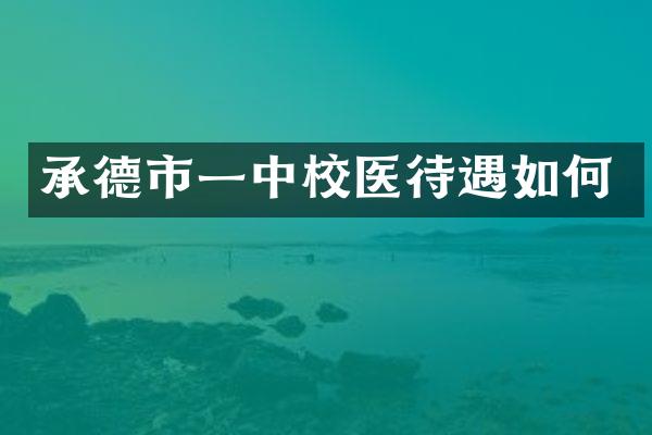承德市一中校医待遇如何