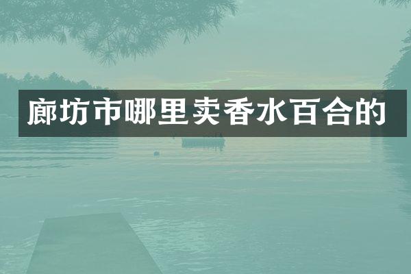 廊坊市哪里卖香水百合的