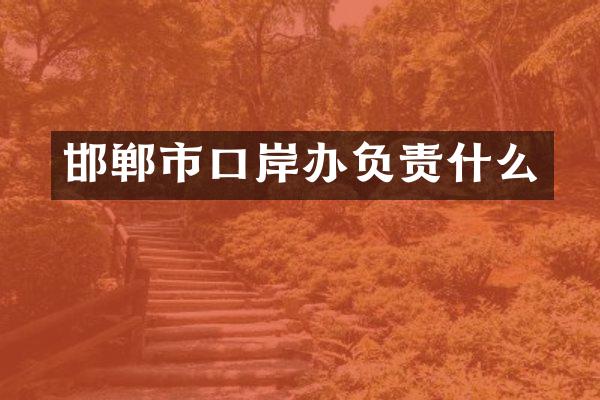 邯郸市口岸办负责什么