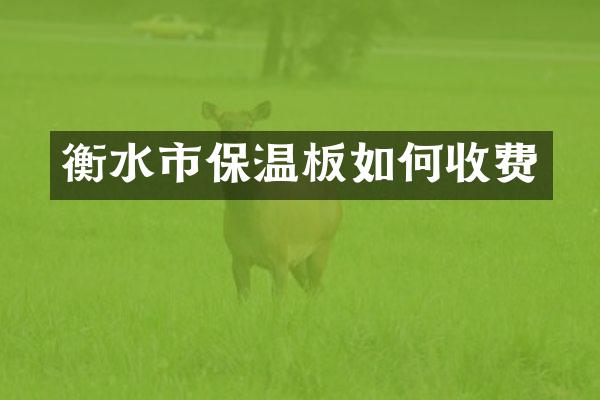 衡水市保温板如何收费